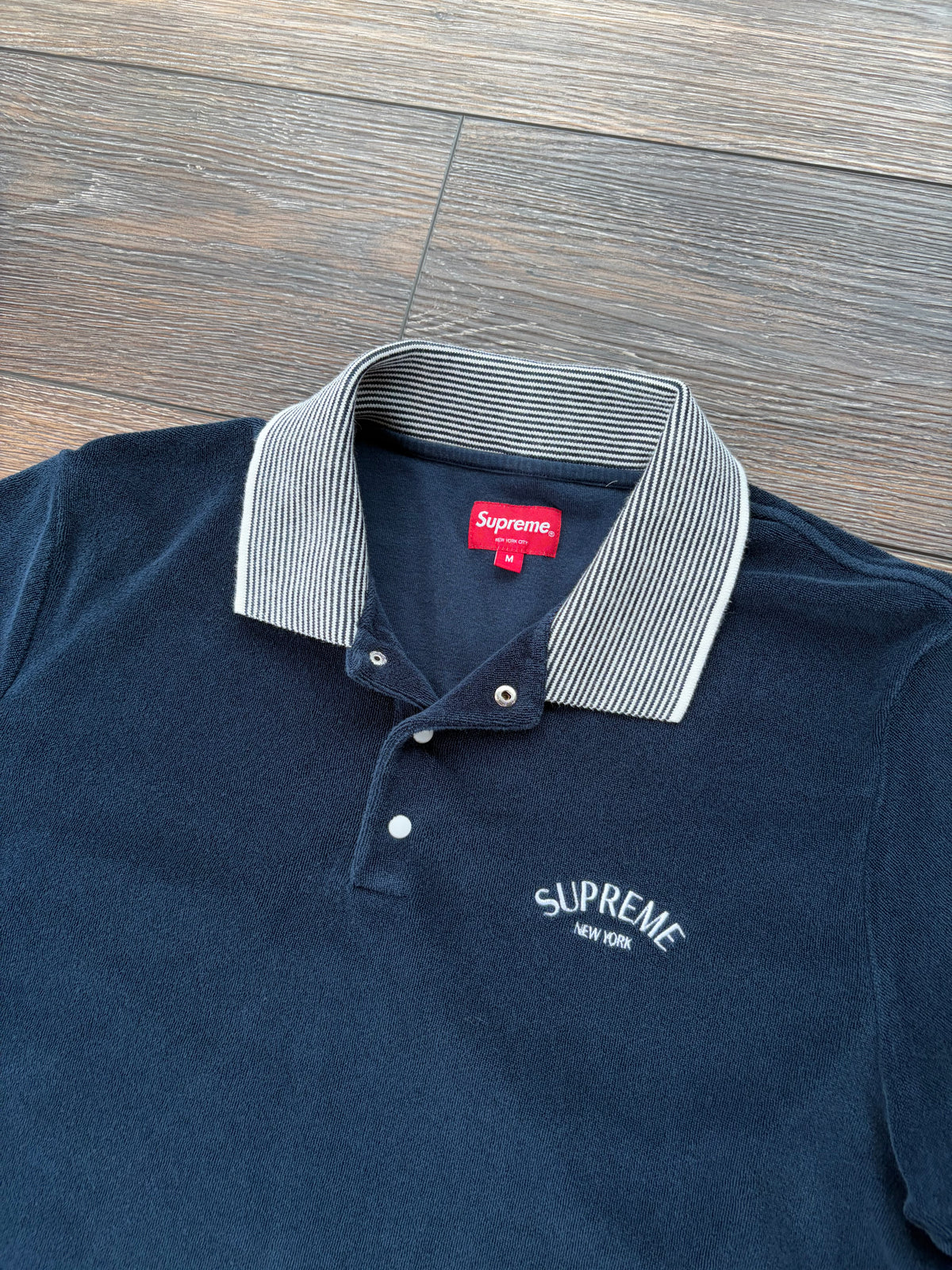 Supreme Cable Knit Terry Polo SS18 M